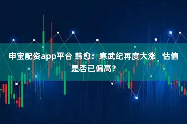 申宝配资app平台 韩愈：寒武纪再度大涨   估值是否已偏高？