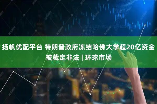扬帆优配平台 特朗普政府冻结哈佛大学超20亿资金被裁定非法 | 环球市场